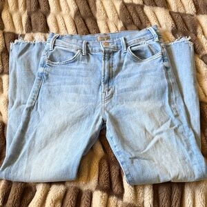 MOTHER Light Blue Flare & Wide Leg Jeans